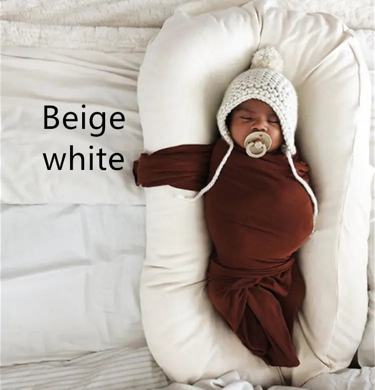 Babynest – Tragbares Babybett aus 100% Baumwolle, atmungsaktiv & kuschelig (75x45 cm)