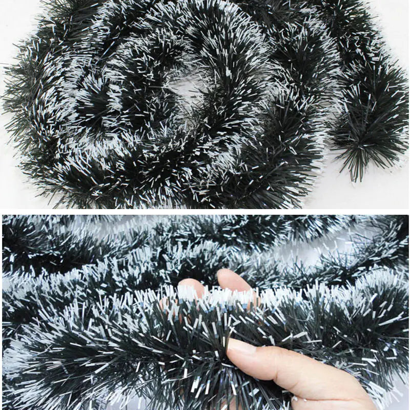 200m Floral Christmas Decoration with Ribbon Bow